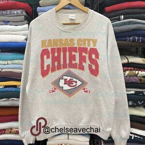 Vintage Kansas City Chiefs Sweatshirt Retro NFL KC Chiefs Football Shirt Tee